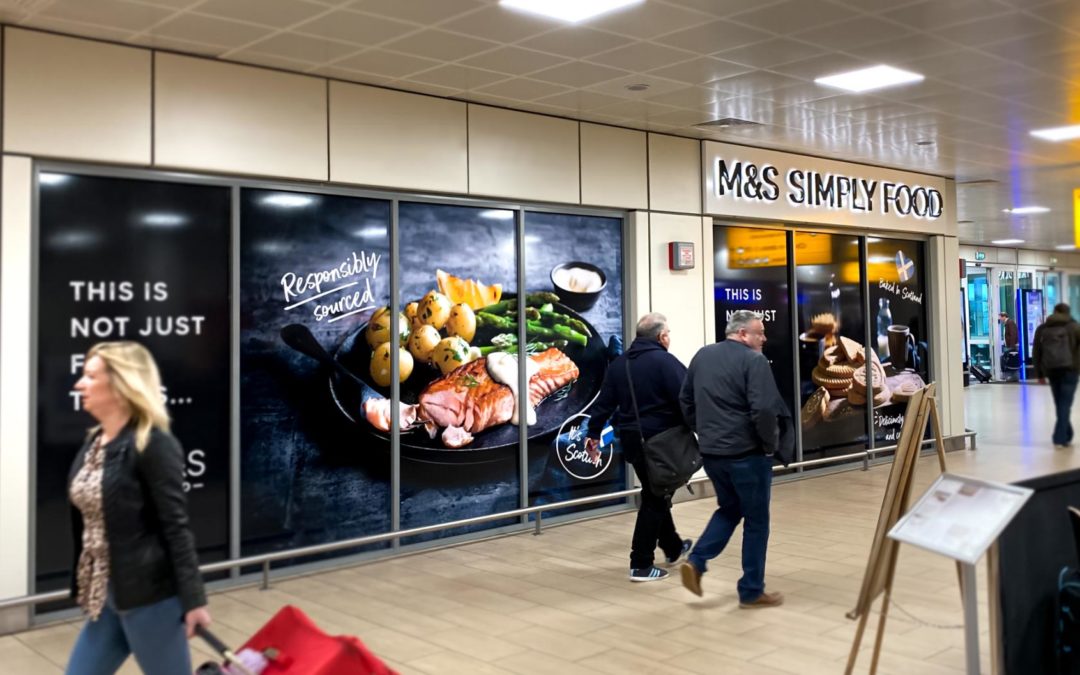 M&S Simply Food Signage & Installation Glasgow Airport