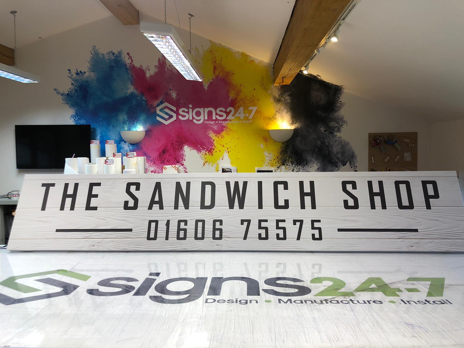 The Sandwich Shop Signage